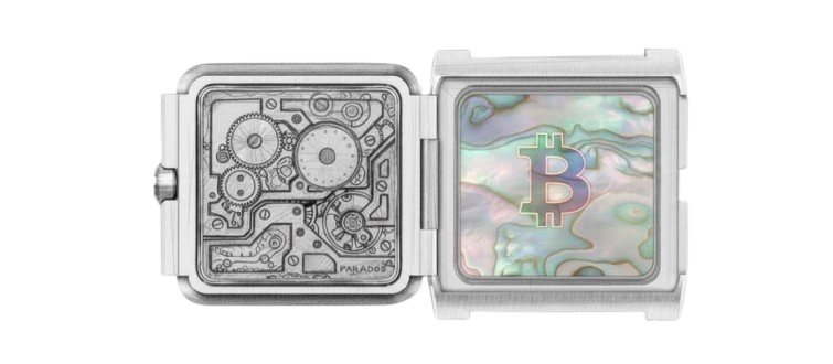 Parados watch design - mechanical movement and embedded Bitcoin